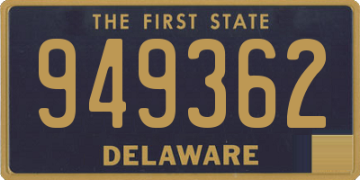 DE license plate 949362