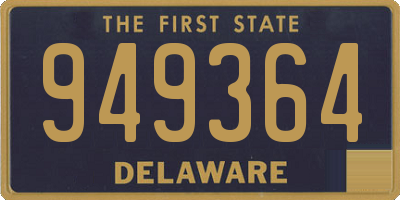 DE license plate 949364