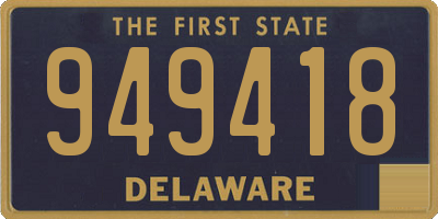 DE license plate 949418