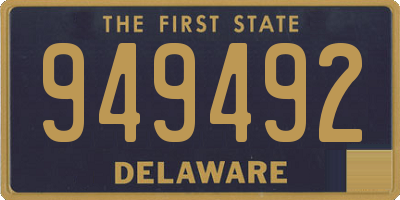 DE license plate 949492