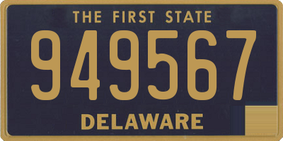 DE license plate 949567