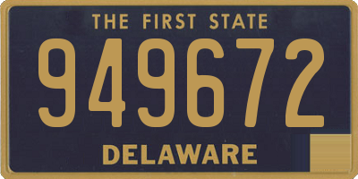 DE license plate 949672