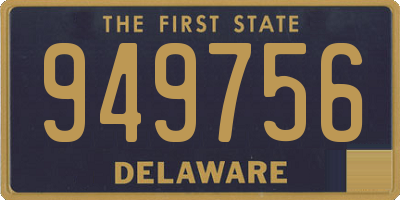 DE license plate 949756