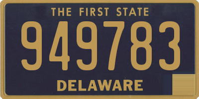 DE license plate 949783