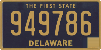 DE license plate 949786