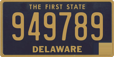 DE license plate 949789