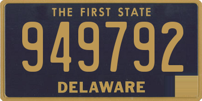 DE license plate 949792