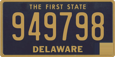 DE license plate 949798