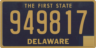 DE license plate 949817