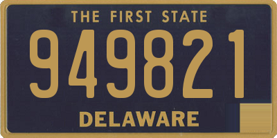 DE license plate 949821