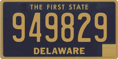 DE license plate 949829