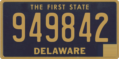 DE license plate 949842