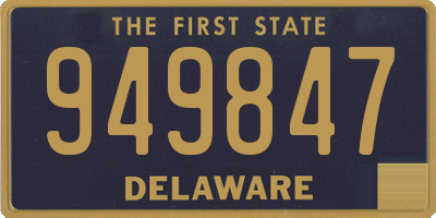 DE license plate 949847
