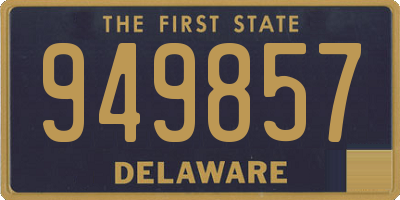 DE license plate 949857