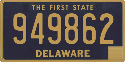 DE license plate 949862