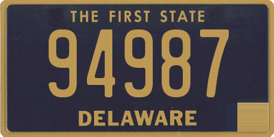 DE license plate 94987