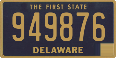 DE license plate 949876