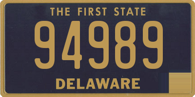 DE license plate 94989