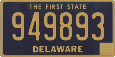 DE license plate 949893