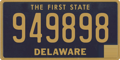 DE license plate 949898
