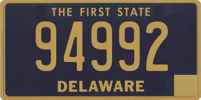 DE license plate 94992