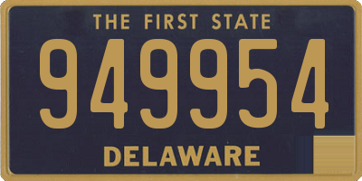 DE license plate 949954