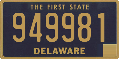DE license plate 949981