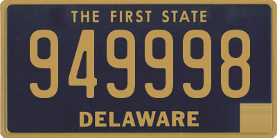 DE license plate 949998