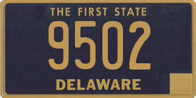 DE license plate 9502