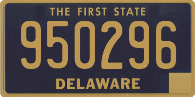 DE license plate 950296