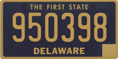 DE license plate 950398