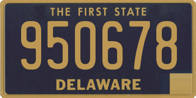 DE license plate 950678
