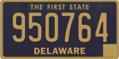 DE license plate 950764