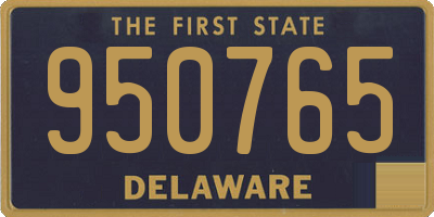 DE license plate 950765