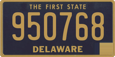 DE license plate 950768