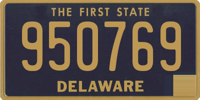 DE license plate 950769