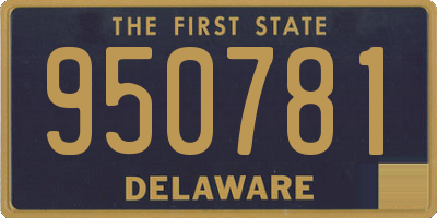 DE license plate 950781