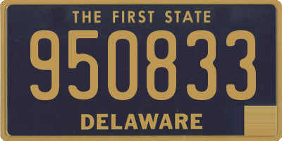 DE license plate 950833