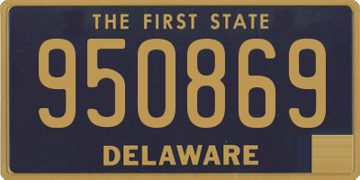 DE license plate 950869