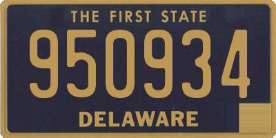 DE license plate 950934