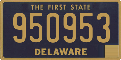 DE license plate 950953