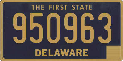 DE license plate 950963