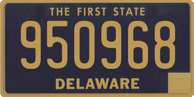 DE license plate 950968