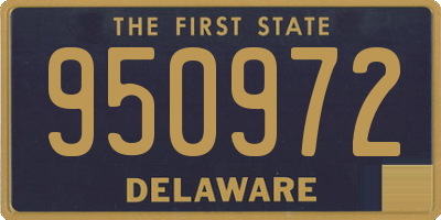 DE license plate 950972