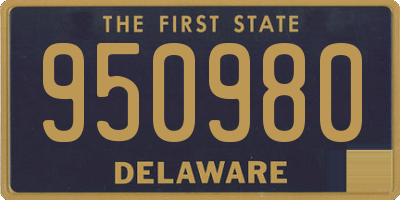 DE license plate 950980