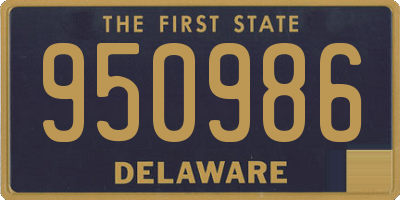 DE license plate 950986