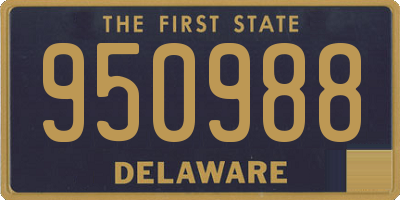 DE license plate 950988