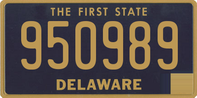 DE license plate 950989