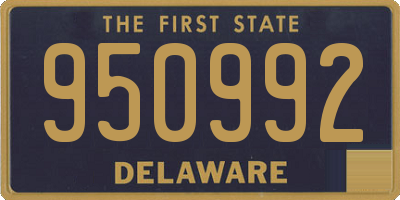 DE license plate 950992
