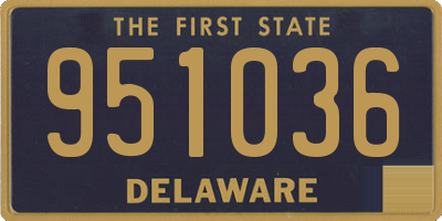 DE license plate 951036